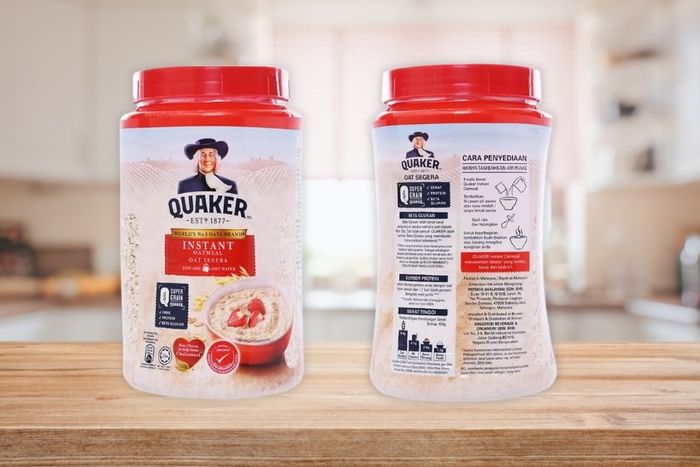 Yến mạch nguyên chất cán dẹt Quaker - 600g