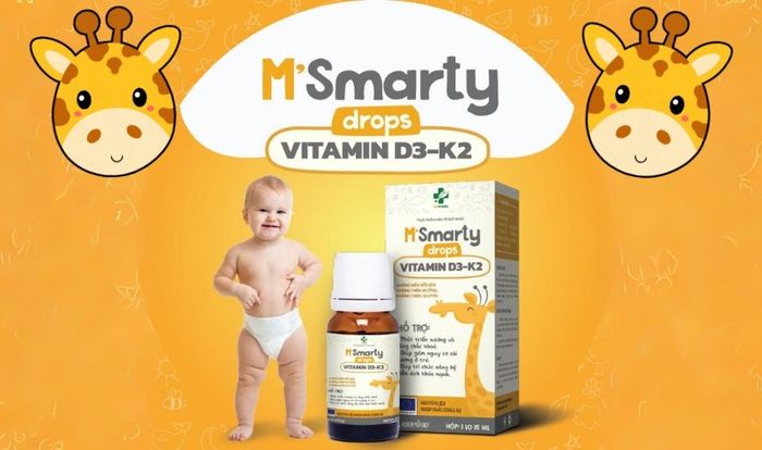 Siro M'Smarty Vitamin D3-K2 hỗ trợ hấp thu canxi 15 ml (từ 0 tháng)