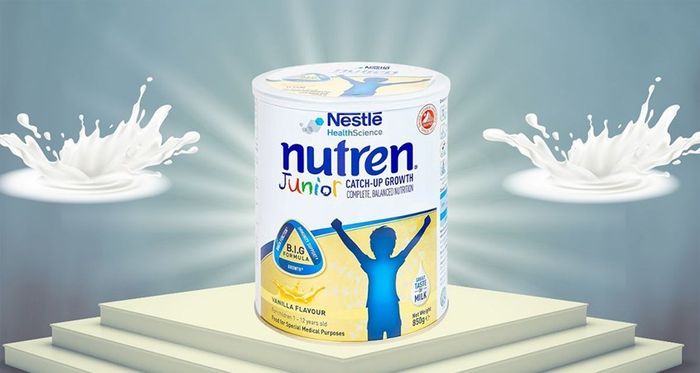 Sữa bột Nutren Junior hương vani 850g (1 - 12 tuổi)