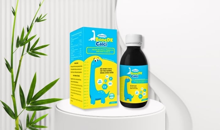 Siro Herbland Healthza BoneDK Calci hỗ trợ phát triển xương và răng 180 ml (từ 1 tuổi)