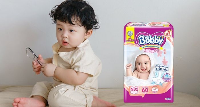 Tã Lót Bobby Size NB2 60 Miếng (Dành Cho Trẻ Từ 1 Tháng Tuổi)