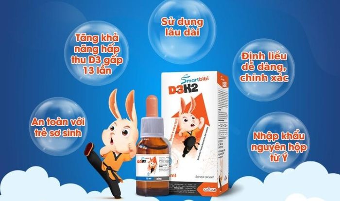 Siro Smartbibi D3K2 hỗ trợ hấp thu canxi 15 ml (từ 0 tháng)