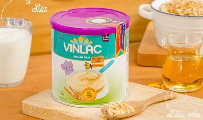 Bột ăn dặm Vinlac yến mạch sữa vị ngọt