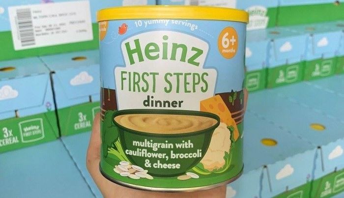 Bột ăn dặm Heinz súp lơ, bông cải và phô mai lon 200g (từ 6 tháng)