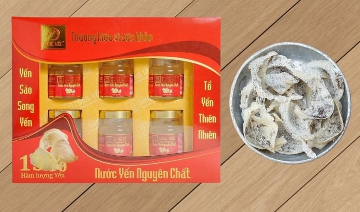 Một hộp 6 hũ nước yến sào nhân sâm Song Yến dung tích 70 ml