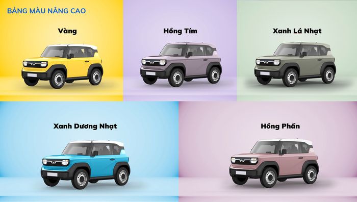 VinFast VF 3 có hệ thống phanh điện tử, 1 túi khí, màn hình 10 inch, và 9 tùy chọn màu sắc.