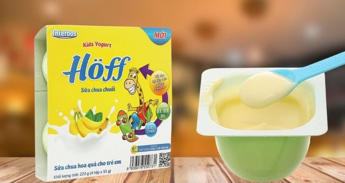 Hộp sữa chua trái cây Hoff vị chuối 55g giàu dinh dưỡng dành cho sữa mẹ