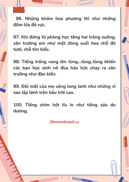 So sánh hình ảnh trong văn miêu tả