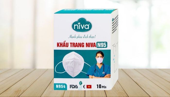 Hộp 10 khẩu trang y tế Niva N95 4 lớp