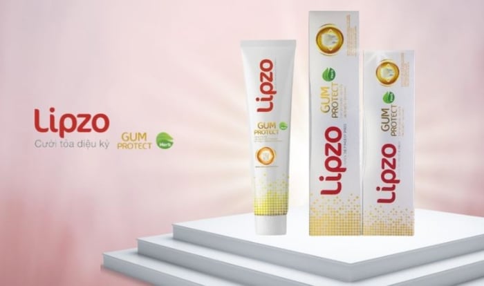 Kem đánh răng Lipzo Herb Gum Protect hương thảo dược mát mẻ 185g phù hợp cho trẻ từ 6 tuổi trở lên