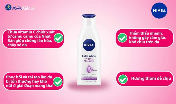 Sữa dưỡng thể Nivea Extra White Night Nourish là một sản phẩm được ưa chuộng