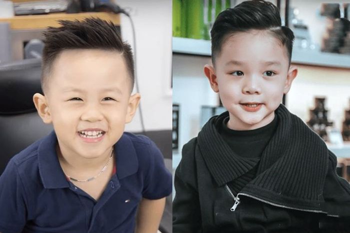 Tóc bé trai Hàn Quốc kiểu side part được nhiều bé yêu thích