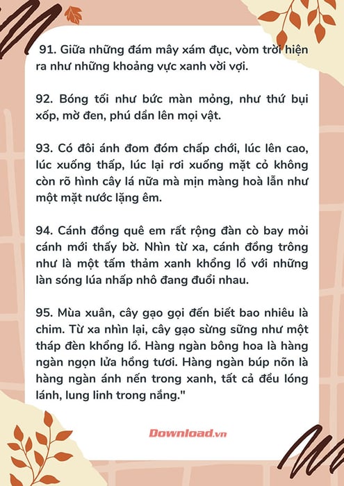 So sánh trong văn miêu tả