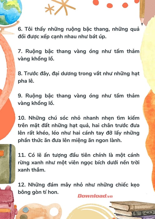 Câu văn so sánh trong văn miêu tả