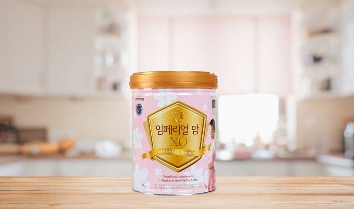 Thông tin về sữa XO được in rõ ràng, đậm nét