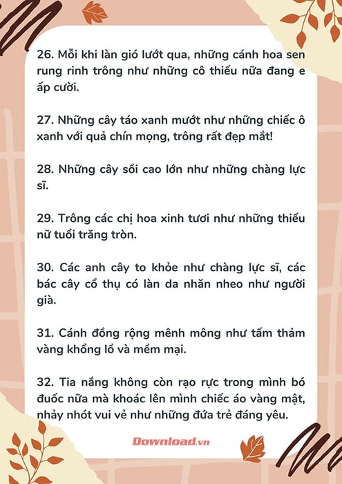 Kỹ thuật xây dựng câu so sánh trong văn miêu tả