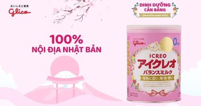 Sữa bột Glico Icreo số 0 vị nhạt thanh 800g (0 - 12 tháng)