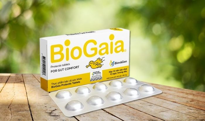 Viên nhai BioGaia Protectis Tablets hỗ trợ cải thiện hệ vi sinh đường ruột 10 viên (từ 2 tuổi)