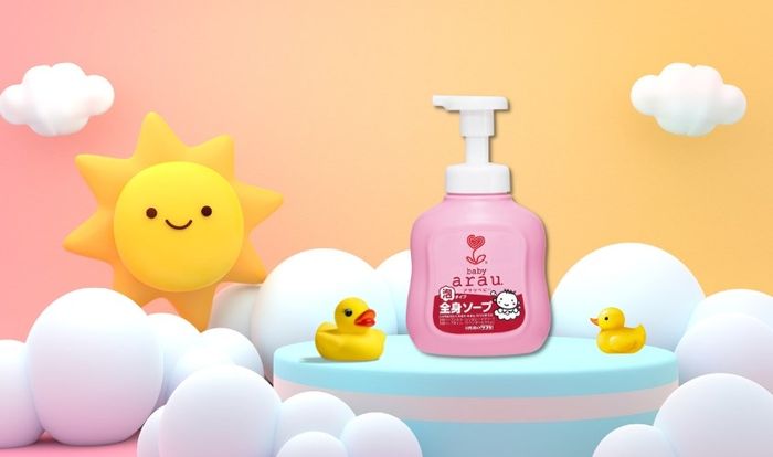 Bọt tắm gội cho em bé Arau Baby chiết xuất từ thảo dược 450 ml (0 - 3 tuổi)