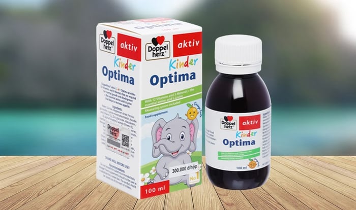 Siro Doppelherz Aktiv Kinder Optima hỗ trợ ăn ngon và tăng cường tiêu hóa cho trẻ từ 2 tuổi trở lên.