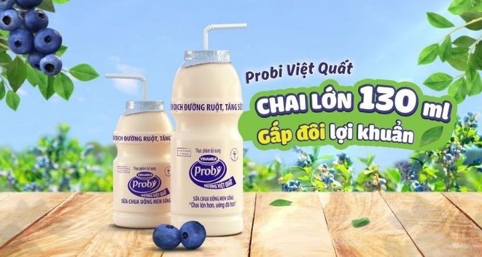 Lốc 5 chai sữa chua uống men sống Vinamilk Probi vị việt quất 65 ml (dành cho trẻ từ 1 tuổi)