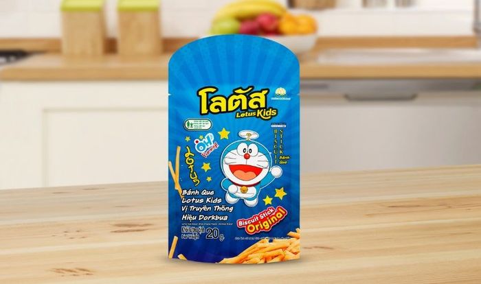 Bánh que Dorkbua Lotus Kids vị truyền thống, mỗi gói 20g (phù hợp từ 2 tuổi) - Giao bao bì ngẫu nhiên