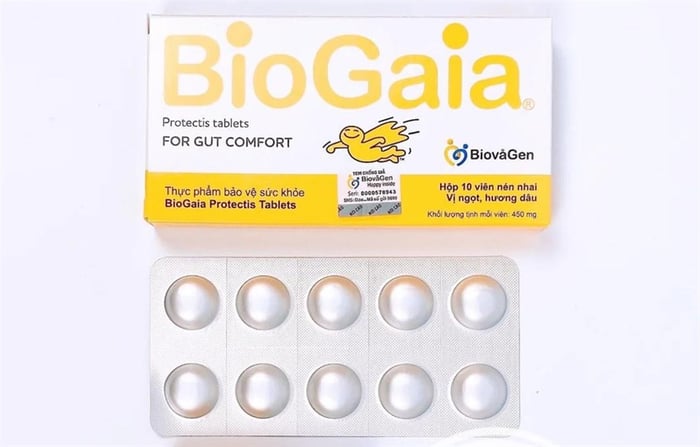 Viên nhai BioGaia Protectis Tablets hỗ trợ cải thiện hệ vi sinh đường ruột 10 viên (từ 2 tuổi)