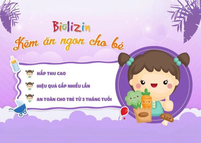 Siro Kẽm Biolizin mang lại nhiều ưu đãi cho sức khỏe của trẻ em