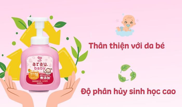 Sữa tắm Arau Baby thân thiện với da của bé và môi trường