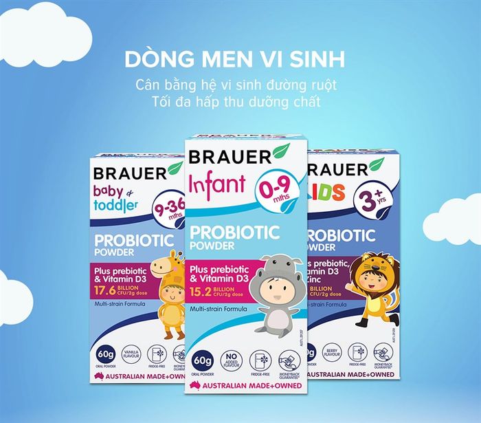 Men vi sinh Bột Probiotic BrauerKids