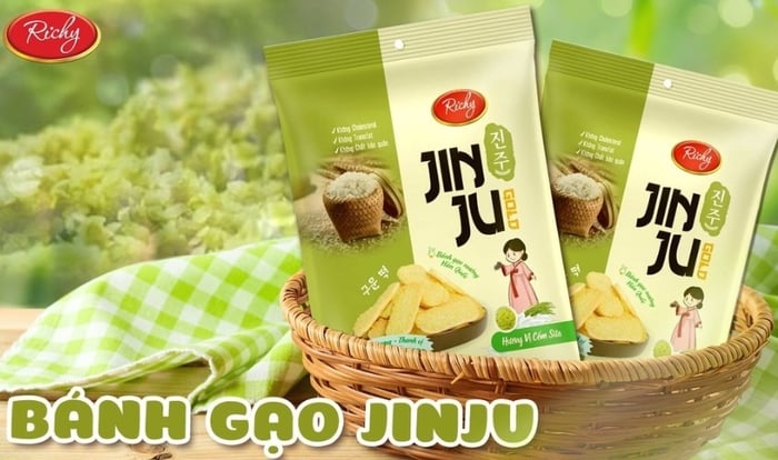 Bánh gạo Richy Jinju vị cốm sữa gói 145g (từ 1 tuổi)