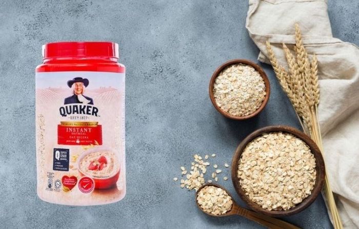 Yến mạch nguyên chất cán dẹt Quaker 600g