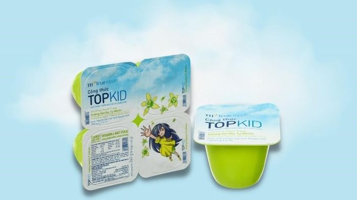 Bộ 4 hộp sữa chua thanh trùng TH true YOGURT Top Kid vị vani 60g