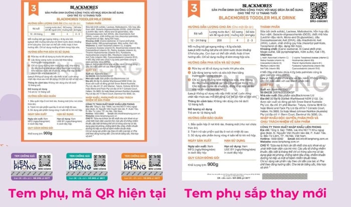 Ba mẹ có thể dựa vào tem phụ tiếng Việt để phân biệt sản phẩm thật và giả.