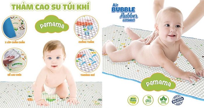 Sử dụng thảm cao su túi khí Pamama RB - P0001BU cho bé sẽ mang lại sự thoải mái