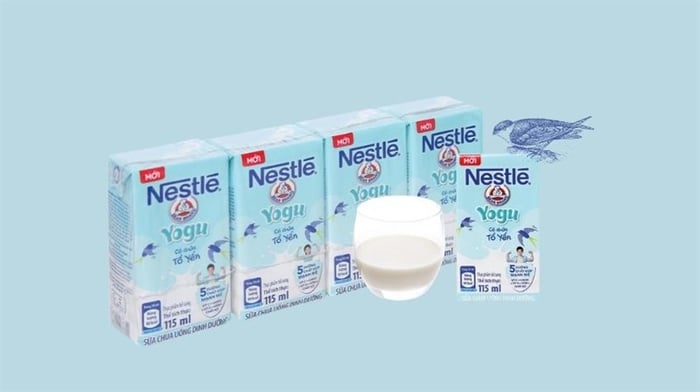 Lốc 4 hộp Sữa Chua Uống Liền Sẵn Nestlé Yogu vị tổ yến 115 ml