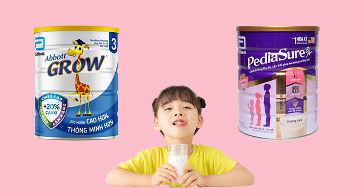 Nên chọn sữa bột Abbott Grow số 3 vị vani 900g (12 - 24 tháng) hay Sữa bột Abbott PediaSure BA vị vani 850g (1 - 10 tuổi)?