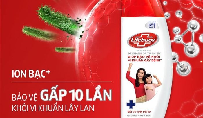 Sữa tắm gội Lifebuoy diệt khuẩn có hại cho da bé