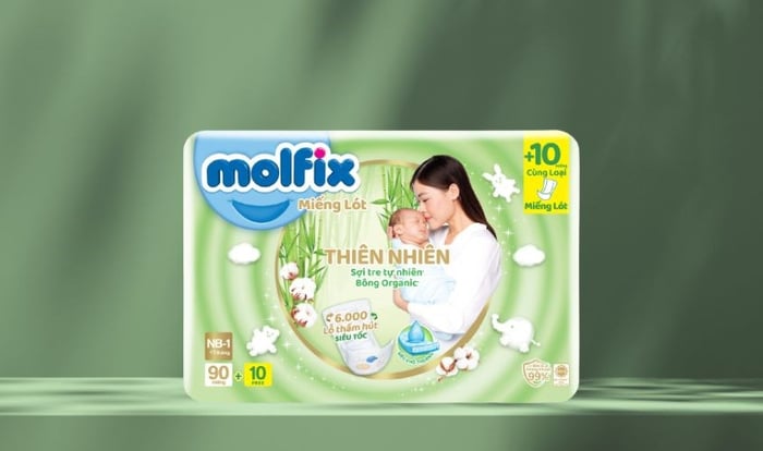 Tã lót Molfix thiên nhiên kích thước NB1 100 miếng (Dưới 1 tháng)