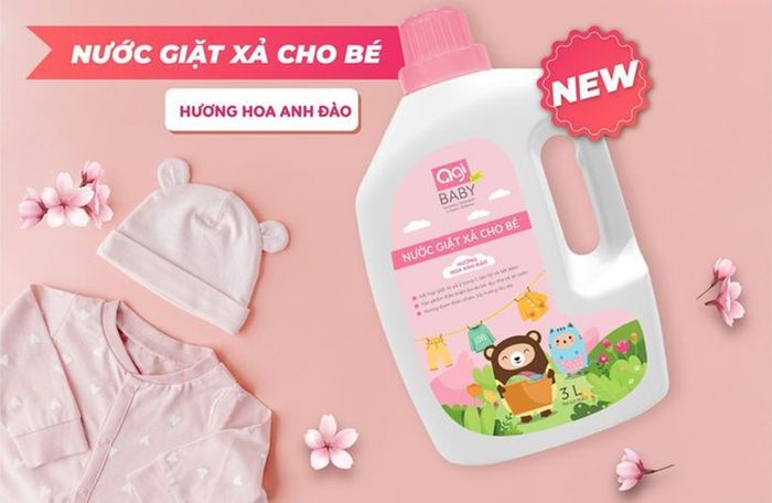 Nước xả cho bé Agi hương hoa anh đào, đóng chai 3 lít