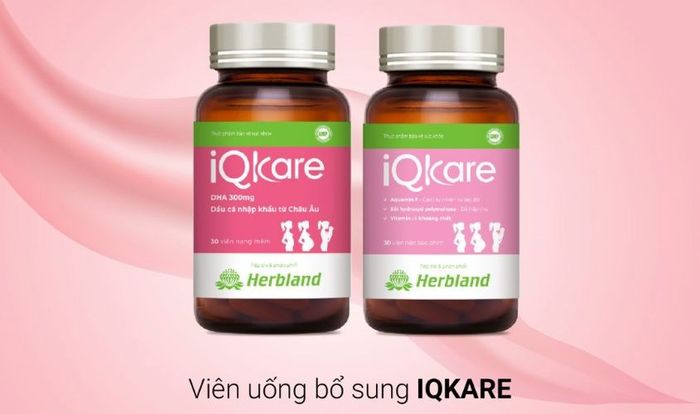 Bộ 2 lọ viên uống Herbland IQKARE bổ sung vitamin và khoáng chất 