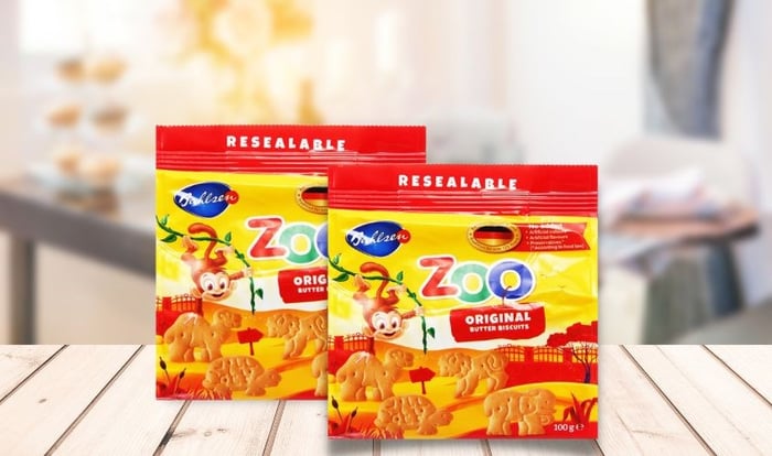 Bánh quy Bahlsen Zoo vị sữa và mật ong đóng gói 100g