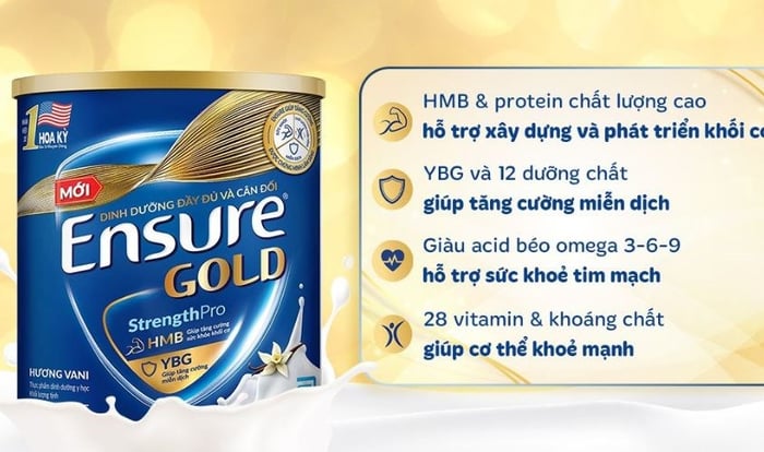 Sữa bột người lớn Ensure Gold StrengthPro hương vani 400g