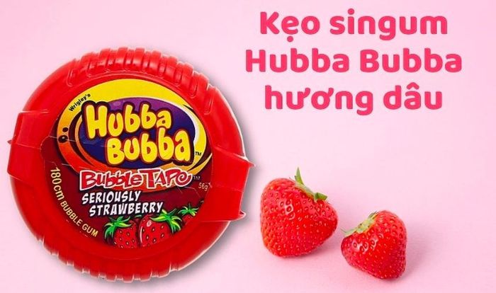 Kẹo singum Hubba Bubba vị dâu hộp 56g (từ 3 tuổi)