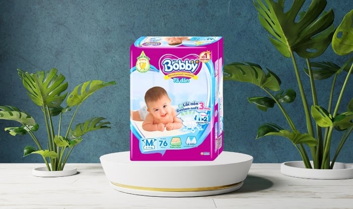 Tã dán Bobby size M 76 miếng (6 - 11 kg)