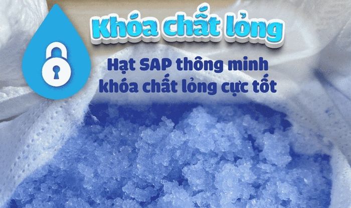 Hạt siêu thấm SAP thấm hút và giữ chất lỏng tốt