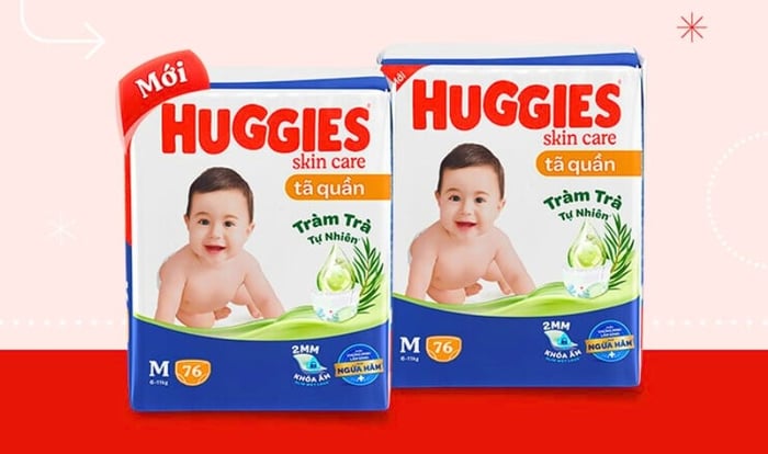 Tã quần Huggies Skincare size M 76 miếng (6 - 11 kg)