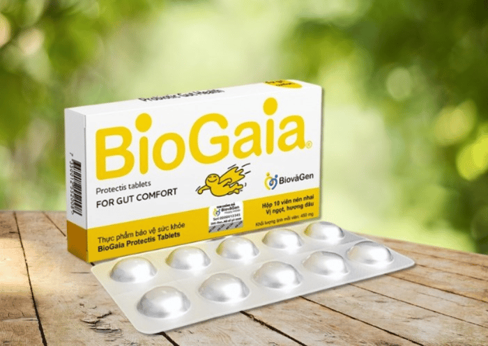 Viên nhai BioGaia Protectis Tablets hỗ trợ cải thiện hệ vi sinh đường ruột cho bé