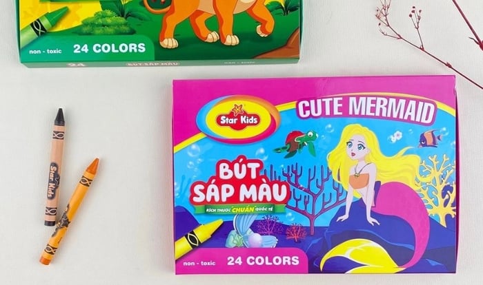 Bộ bút sáp 24 màu Star Kids K-CR24/2 - Màu ngẫu nhiên