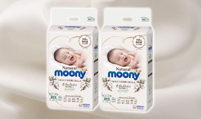 Tã dán Moony Natural size NB 63 miếng (Dưới 5 kg)